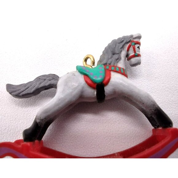Rocking Horse Memories Ornament Hallmark Keepsake 1991 Vintage Christmas - Picture 10 of 10